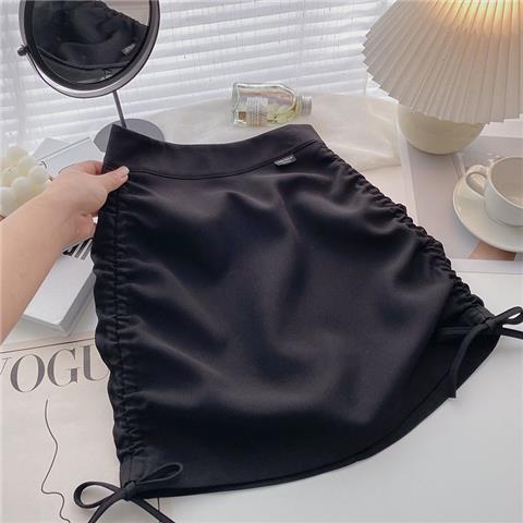 Chân Váy Ngắn Chữ a Lưng Cao Thiết Kế Dây Rút Thời Trang Mùa Thu Mới Cho Nữ