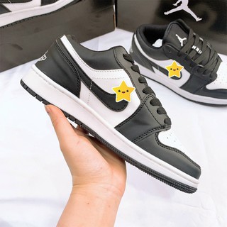Giày Sneaker Nam Nữ - Giày Jordan Panda Trắng Viền Đen Cổ Thấp Cao Cấp
