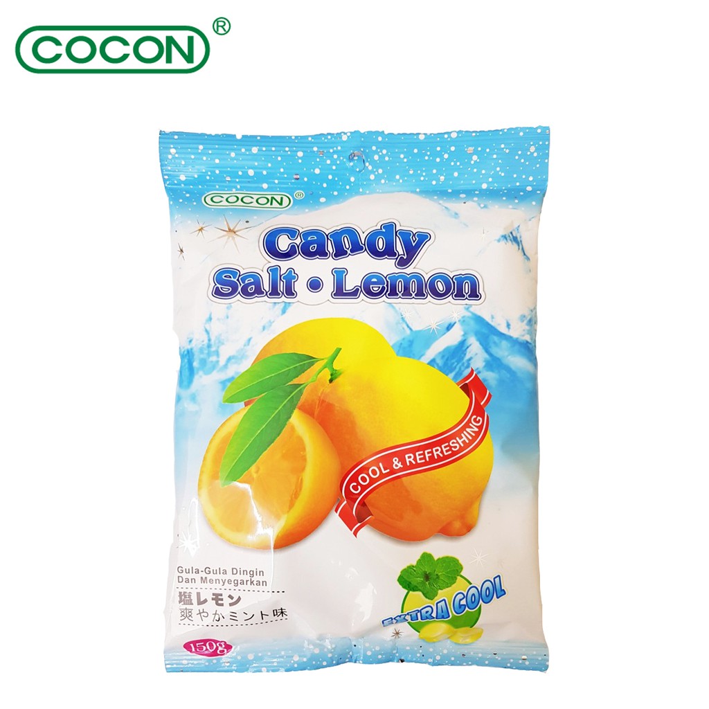 KẸO CHANH MUỐI BẠC HÀ MENTHOL LEMON SALT CANDY COCON 150 GRAM