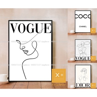 Tranh Logo các hãng thời trang, decor shop thời trang, tranh Xinhdecor có móc treo tặng kèm.