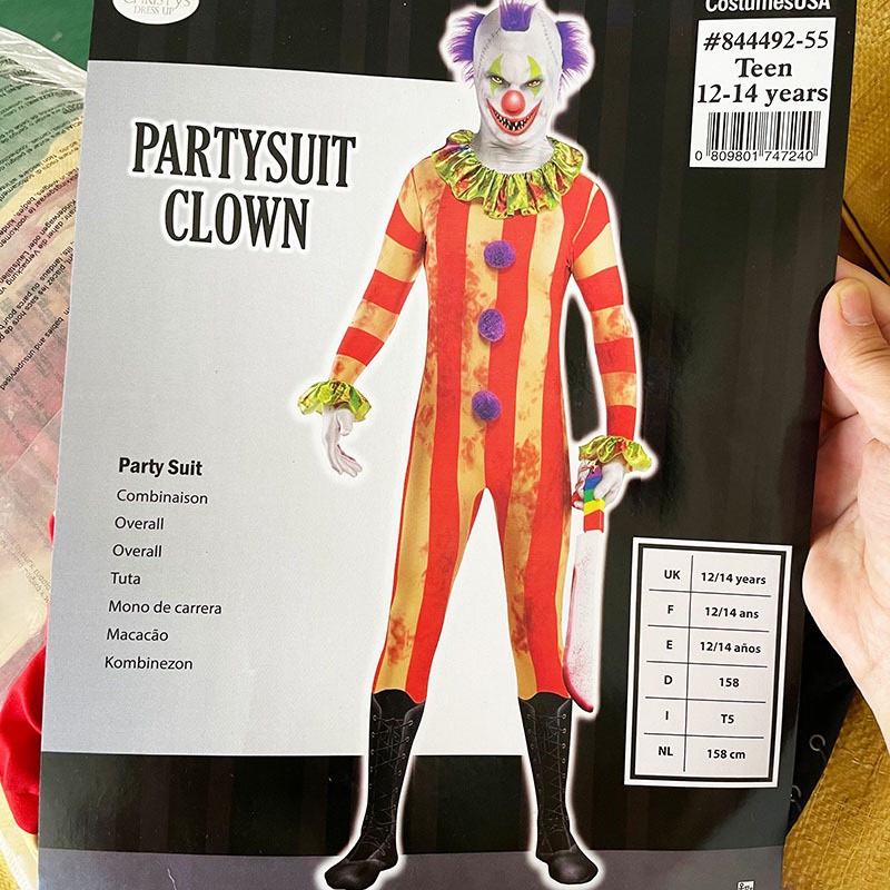 NGƯỜI LỚN - TRẺ EM Trang Phục Hóa Trang Chú Hề Kinh Dị Halloween