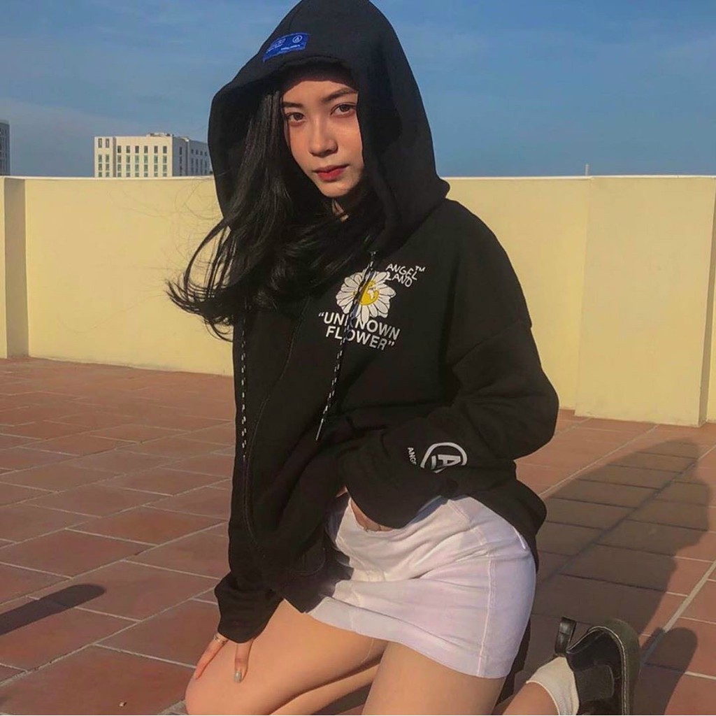 Áo Khoác Hoodie Nỉ Không Xù lông Dành Cho Nam Cho Nữ Có Mũ Chất Nỉ Form rộng in hình Angel Land Đôi Unisex