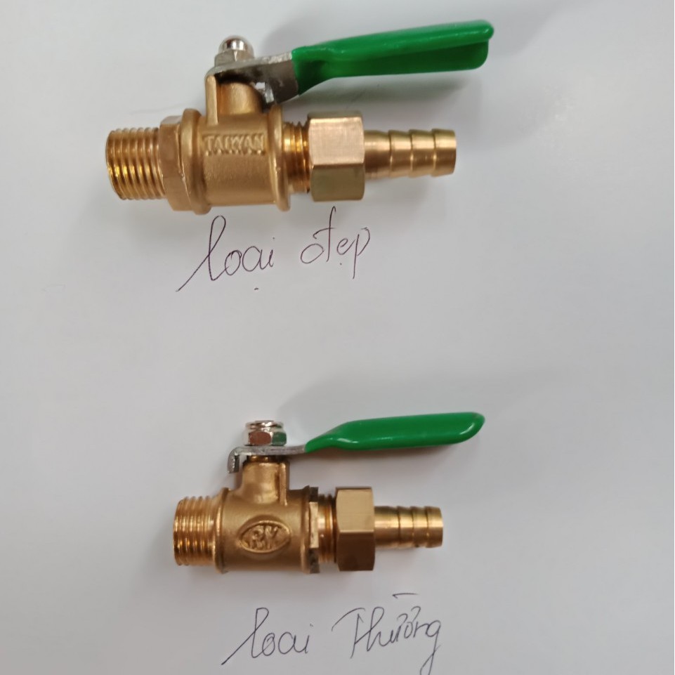 Van  khóa gạt dùng cho dây  mềm dẫn khí nén ren ngoài 13 đuôi chuột