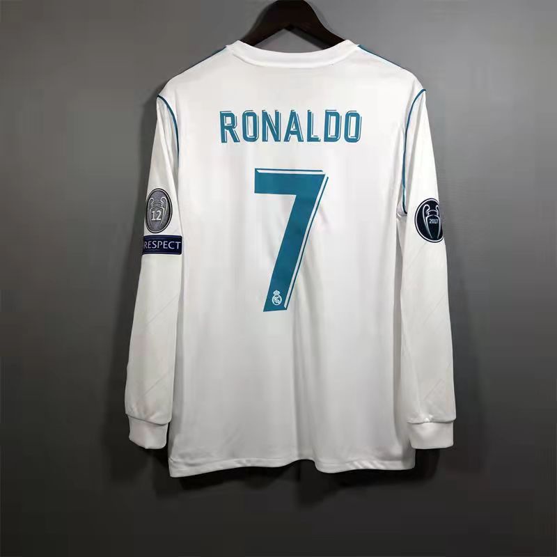 Áo Thun Bóng Đá Tay Ngắn Ronaldo Phong Cách Retro 2017/2018