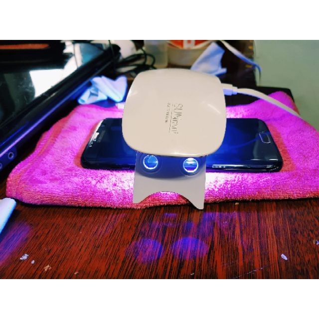 Đèn UV dán cường lực full keo nước cho S7 Edge, S8, S8+, S9, S9+, Note 8