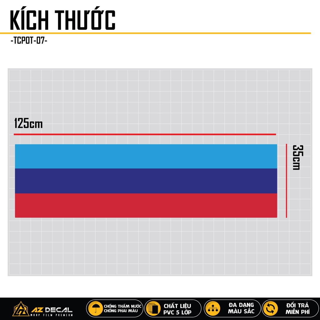 Tem Dán Nắp Capo Xe Ô Tô Thiết Kế Cờ Italy, Đức, Pháp, Performance | TCPOT-07 | Decal Dán Nắp Capo Xe Oto Xe Hơi