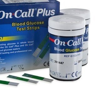 Que thử đường huyết ACON On Call Plus và oncall EZ II dạng lọ. Lọ 25 que (hộp 2 lọ 50 que thử tiểu đường)