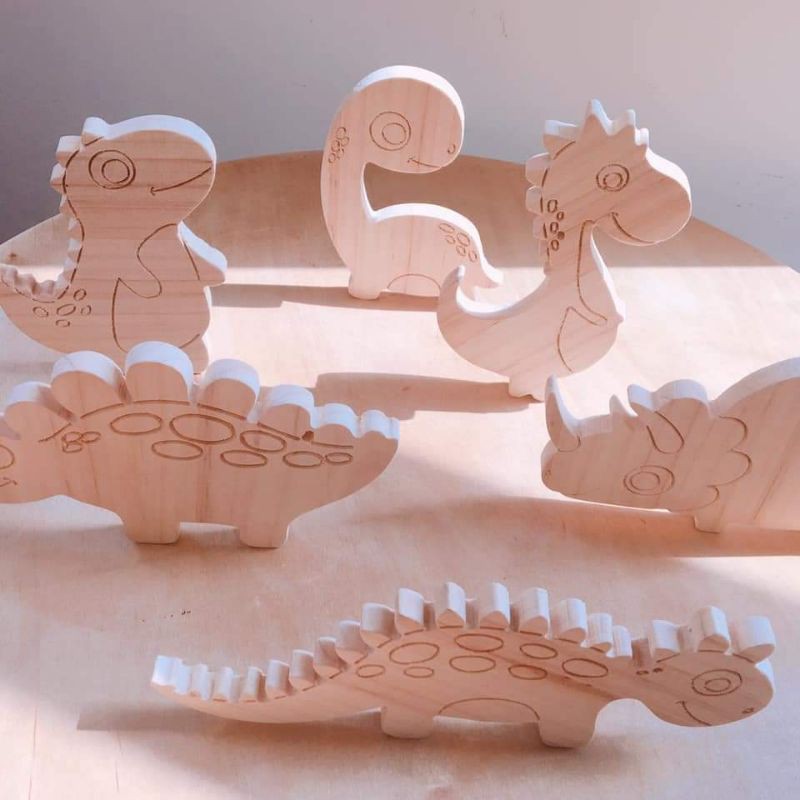 Tô màu khủng long gỗ