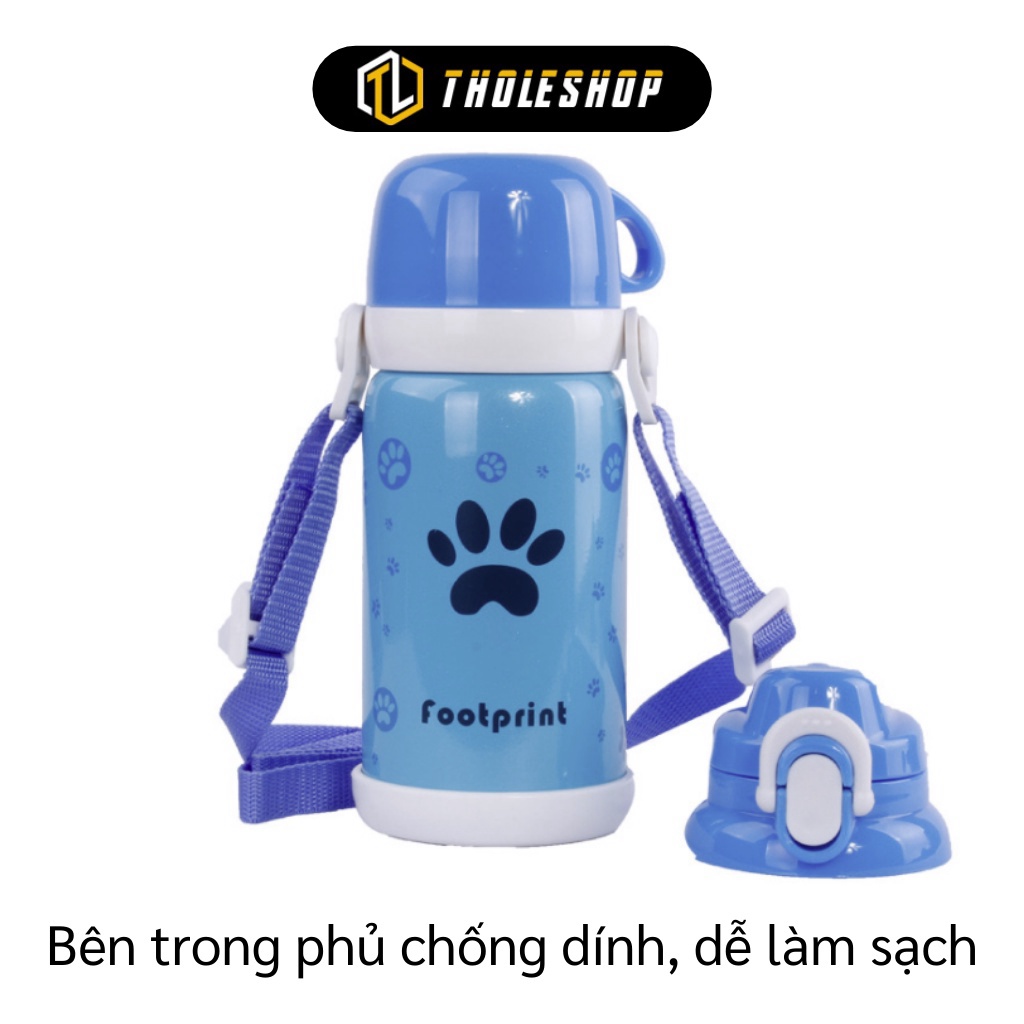 Bình nước giữ nhiệt   GIÁ VỐN]  Bình giữ nhiệt cho bé hình bàn chân chó 600ml - Bình nước giữ nhiệt đáng yêu cho bé 80