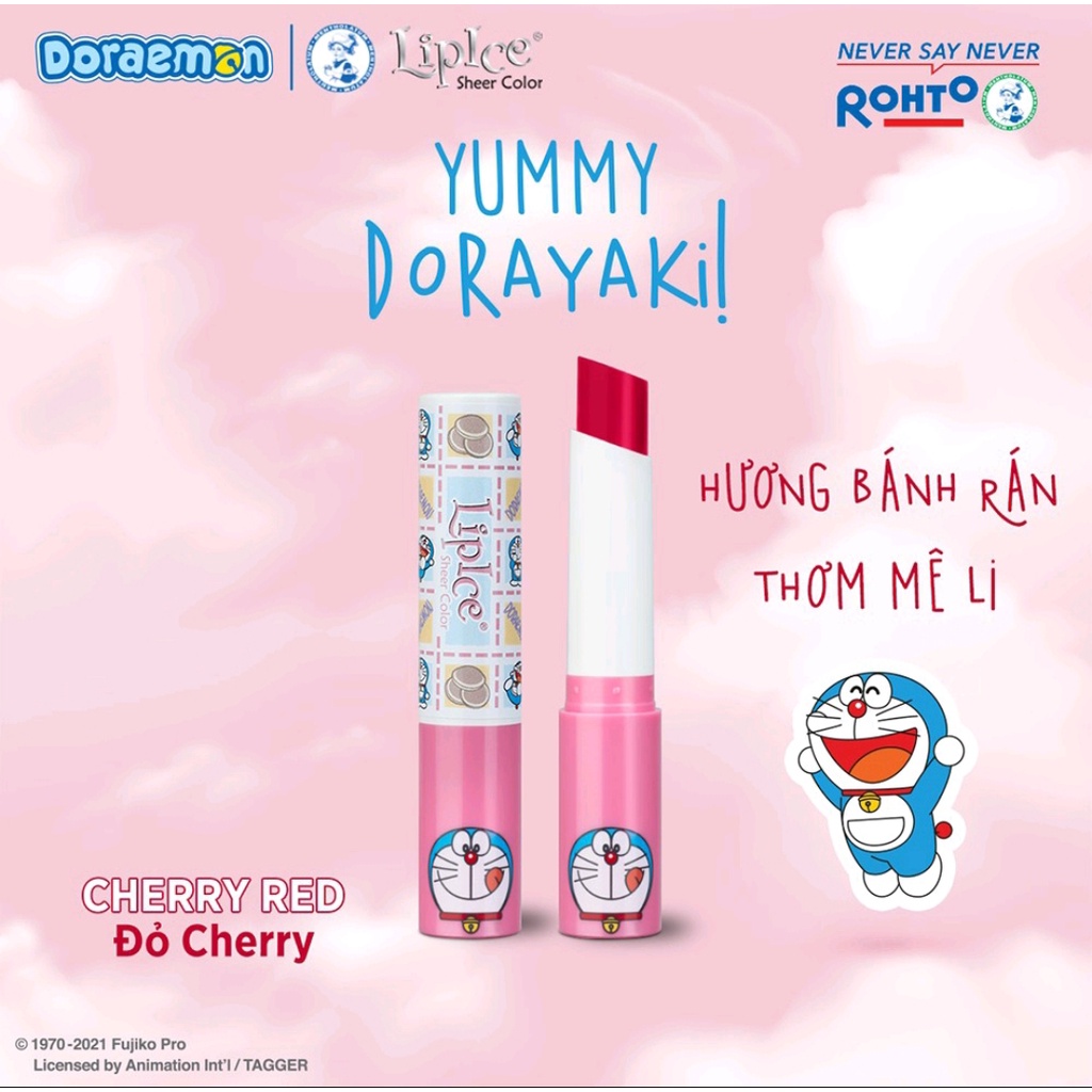 [CHERRY RED]Son dưỡng có màu tự nhiên LipIce Sheer Color x Doraemon 2.4g (Phiên bản giới hạn)