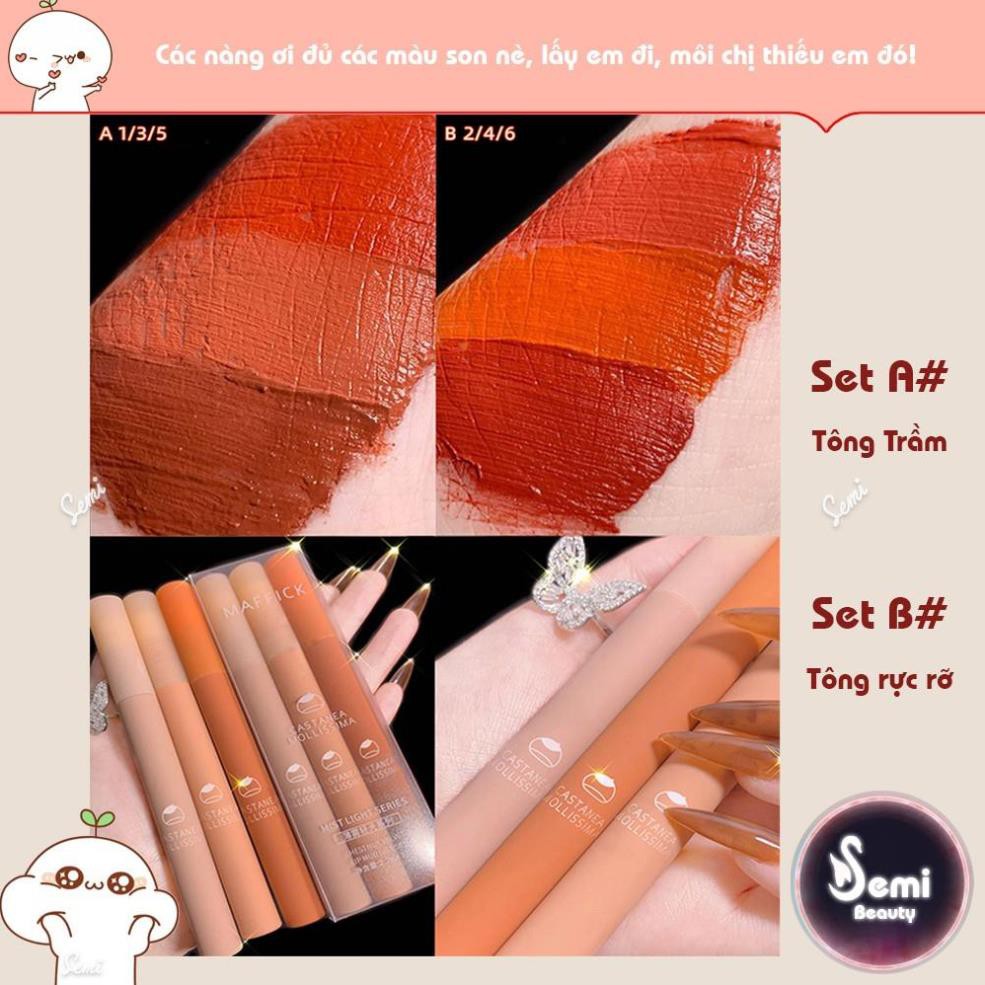 Set 3 cây son kem lì MAFFICK Fluffy Lip Glaze | BigBuy360 - bigbuy360.vn