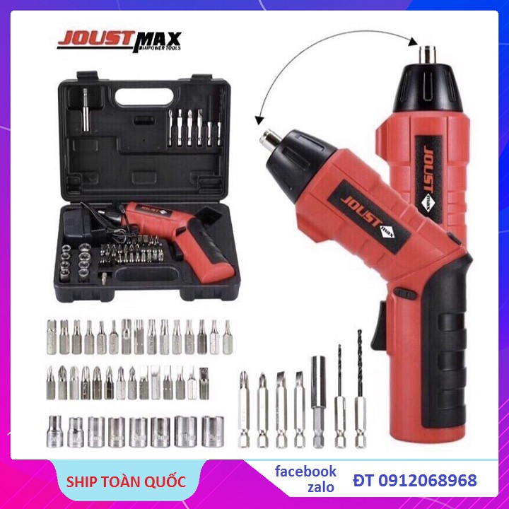 Bộ máy khoan cầm tay 46 chi tiết có đảo chiều pin 600mah,220r/min phiên bản nâng cấp