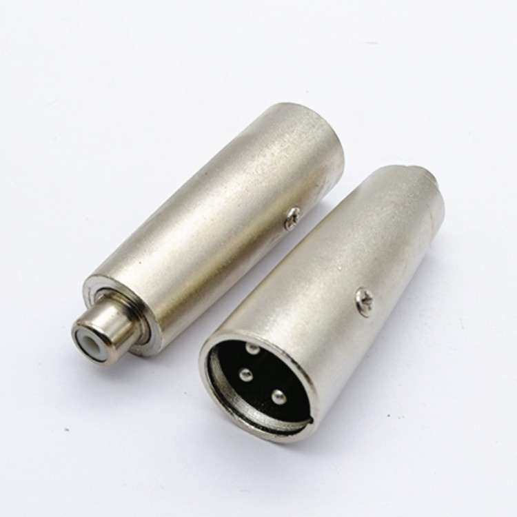 Jack chuyển Canon to AV màu bạc chuyên từ xlr đực sang rca bông sen cái