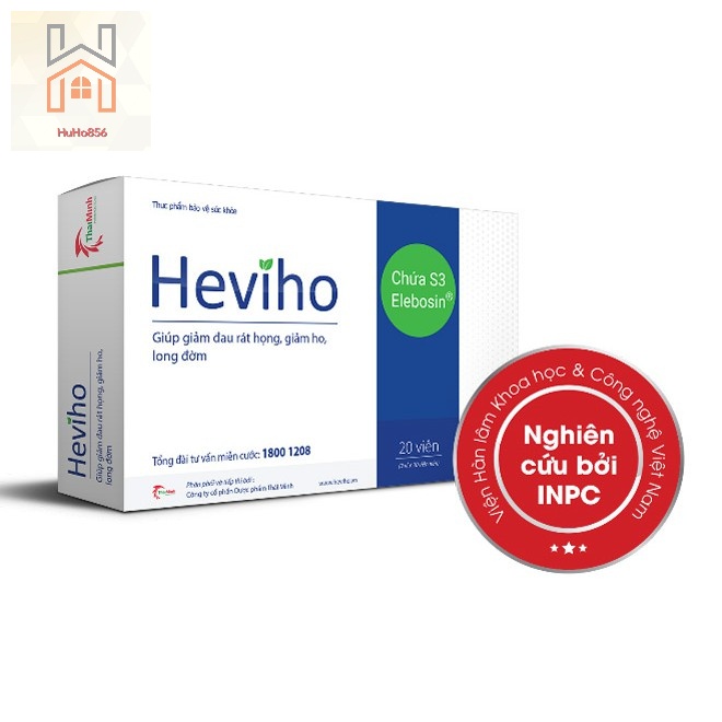 Heviho - Hỗ Trợ Làm Ấm Họng, Giảm Ho, Hết Đờm, Giảm Đau Rát Họng Do Ho Kéo Dài