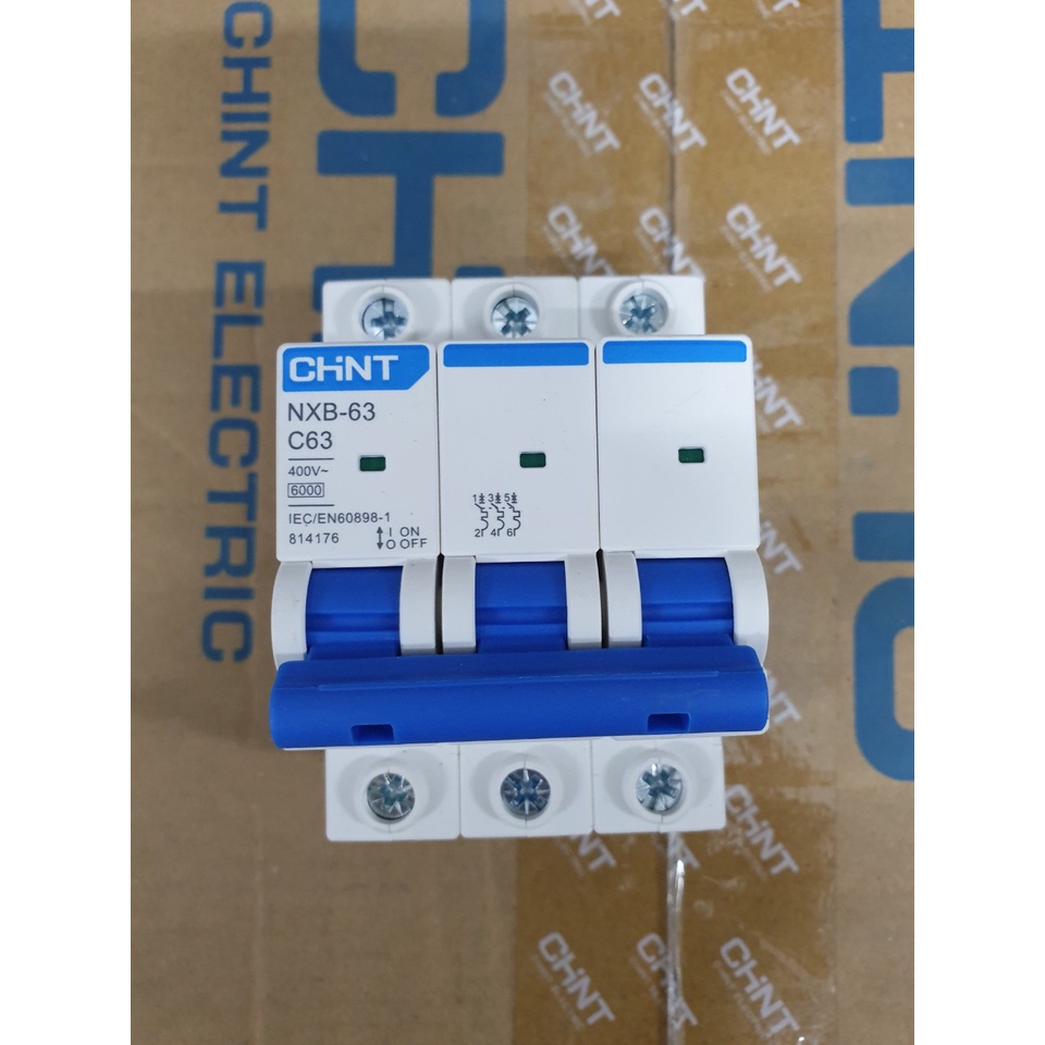 Áp tô mát cài Chint NXB 3P 6A,10A,16A, 20A,25A, 32A, 40A, 50A, 63A, 80A, 100A,125A