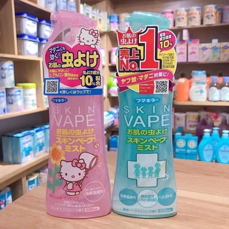 XỊT CHỐNG MUỖI SKIN VAPE HELLO KITTY NHẬT