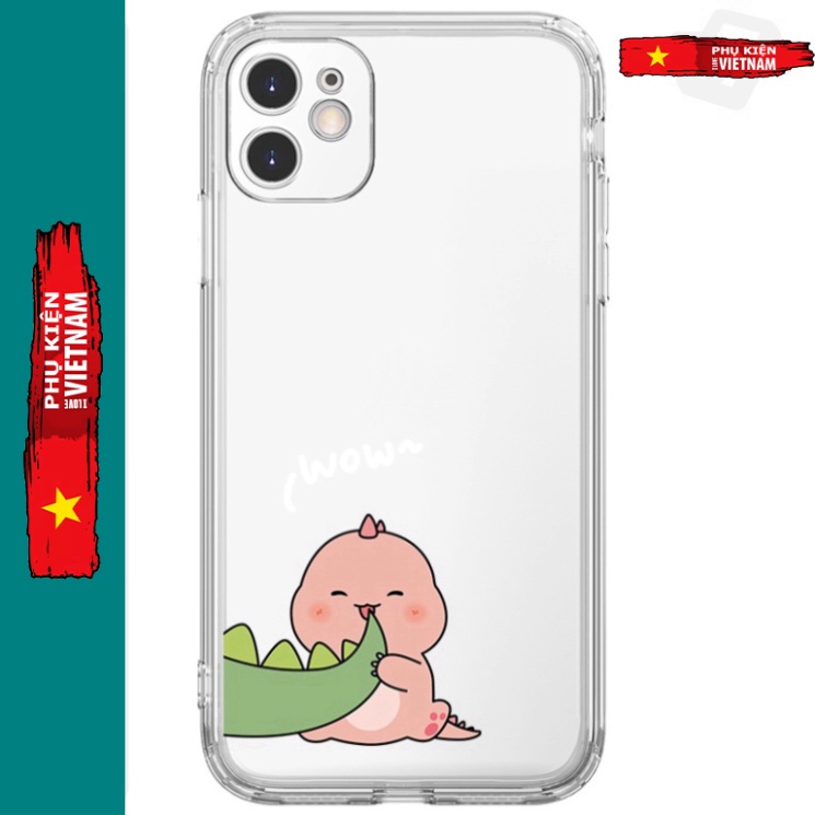 Ốp lưng iphone 6, 6s plus, 7 8 Plus, X, XS, XR, XSMAX, 11 , 12, 13 PROMAX suốt trong quãng BỐ CON khủng long thời tiền s