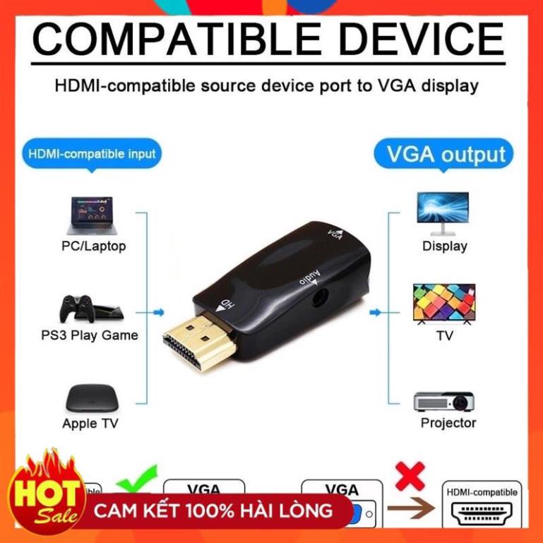 Đầu chuyển đổi tín hiệu HDMI sang VGA có âm thanh