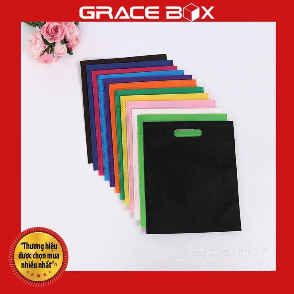 Túi Vải Không Dệt Quai Hột Xoài Ép Biên Chắc Chắc - Siêu Thị Bao Bì Grace Box