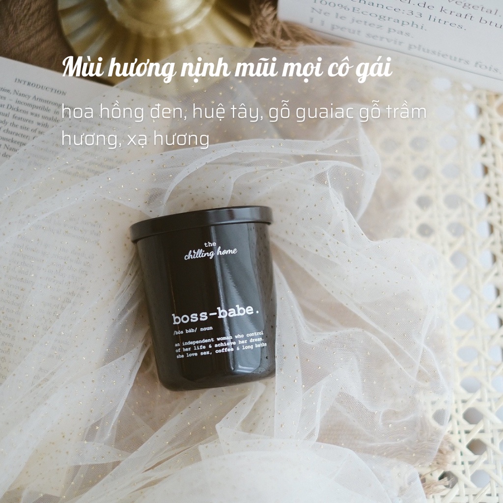 Nến Thơm Cao Cấp Boss-BaBe Nhóm Hương Hoa An Toàn Thư Giãn của The Chilling Home