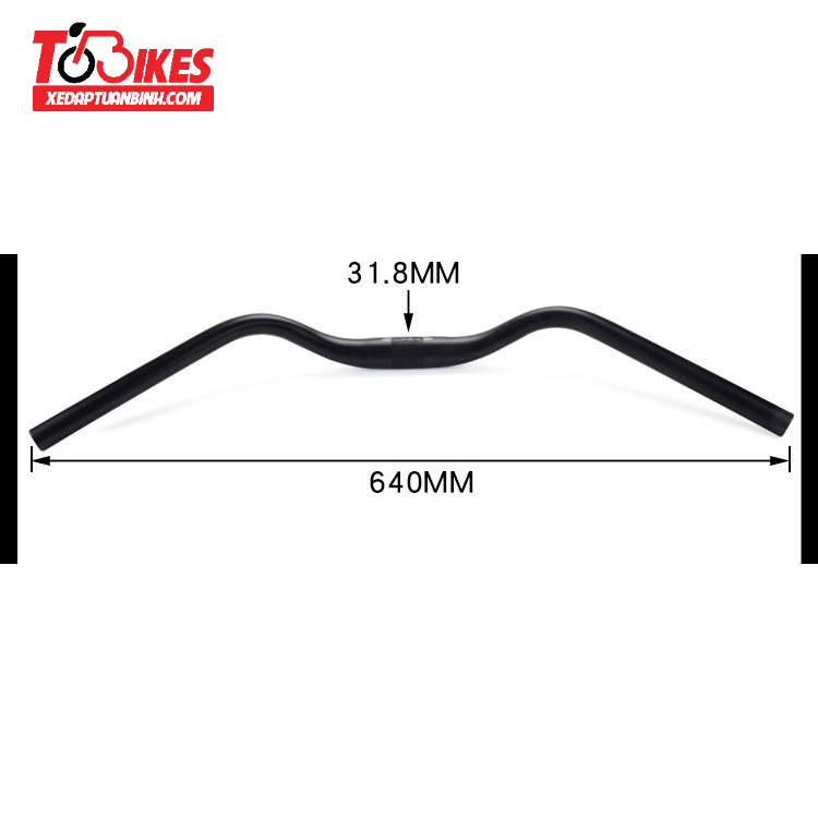 Ghi đông nhôm cánh én cổ 31,8 mm