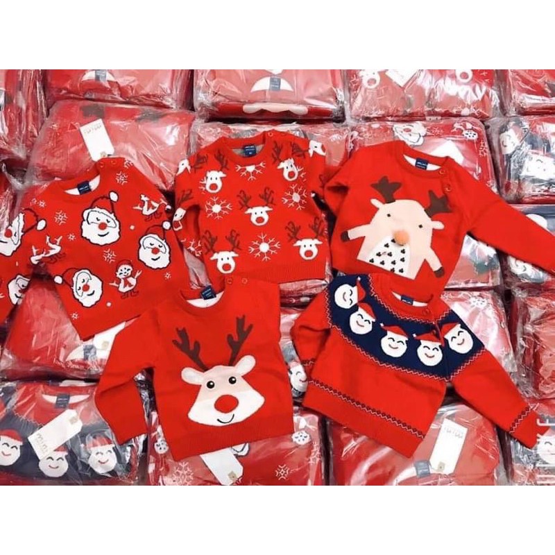 Áo Len Giáng Sinh Cho Bé size 80-140(8-25kg)