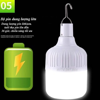 Bóng Đèn, Bóng Đèn Led Sạc Tích Điện Đa Năng 100W BI