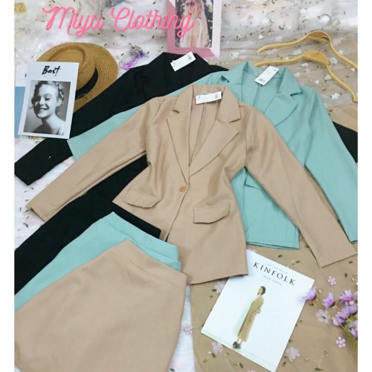 Set vest nữ dep vest nữ chân váy chữ A có bản thun sau khóa kéo hông chất cotton free size từ 42-55kg MIYUCLOTHING