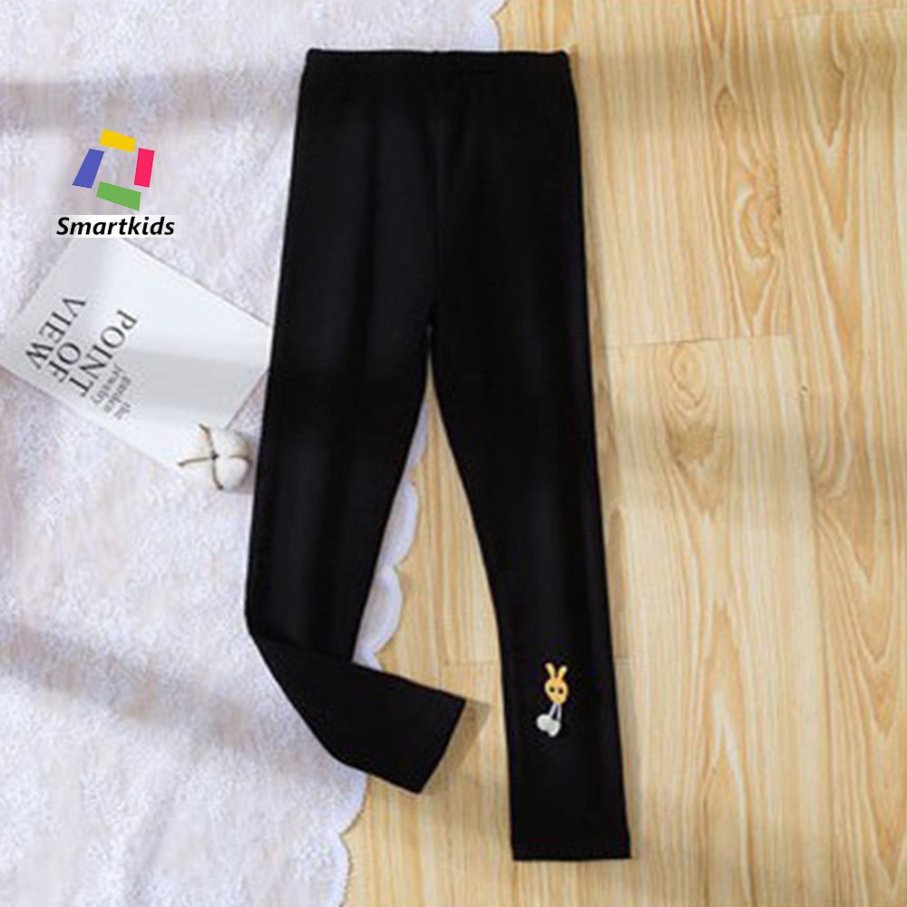 [Mã FAMAYFA2 giảm 10K đơn 50K] Quần legging bé gái - Quần legging cotton đính thỏ Smartkids TE2612