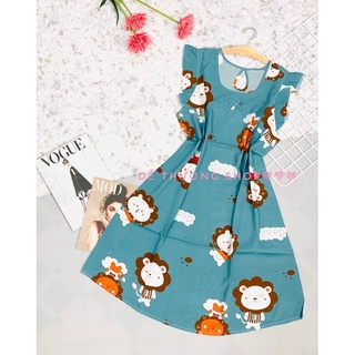 Đầm tay cánh tiên suôn tole lanh size XL