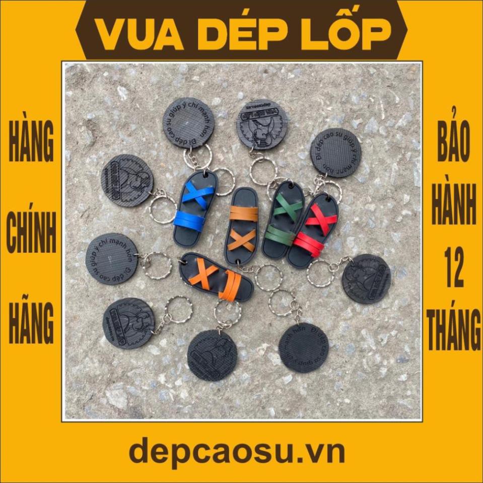 Móc khóa tí hon làm từ dép cao su thương hiệu Vua Dép Lốp Phạm Quang Xuân ảnh thật có sẵn