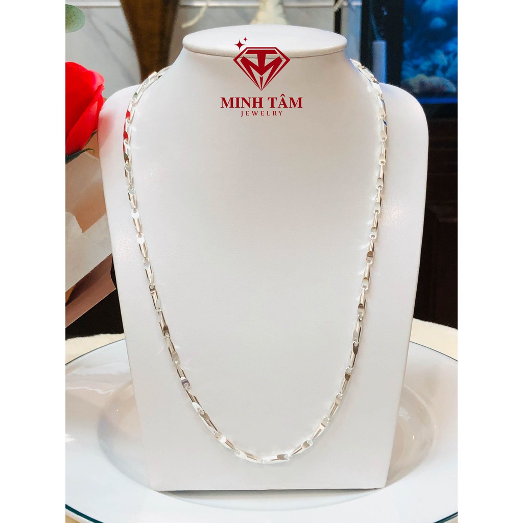 Dây chuyền bạc nam Minh Tâm Jewelry dây mưa trơn nối mắt xích