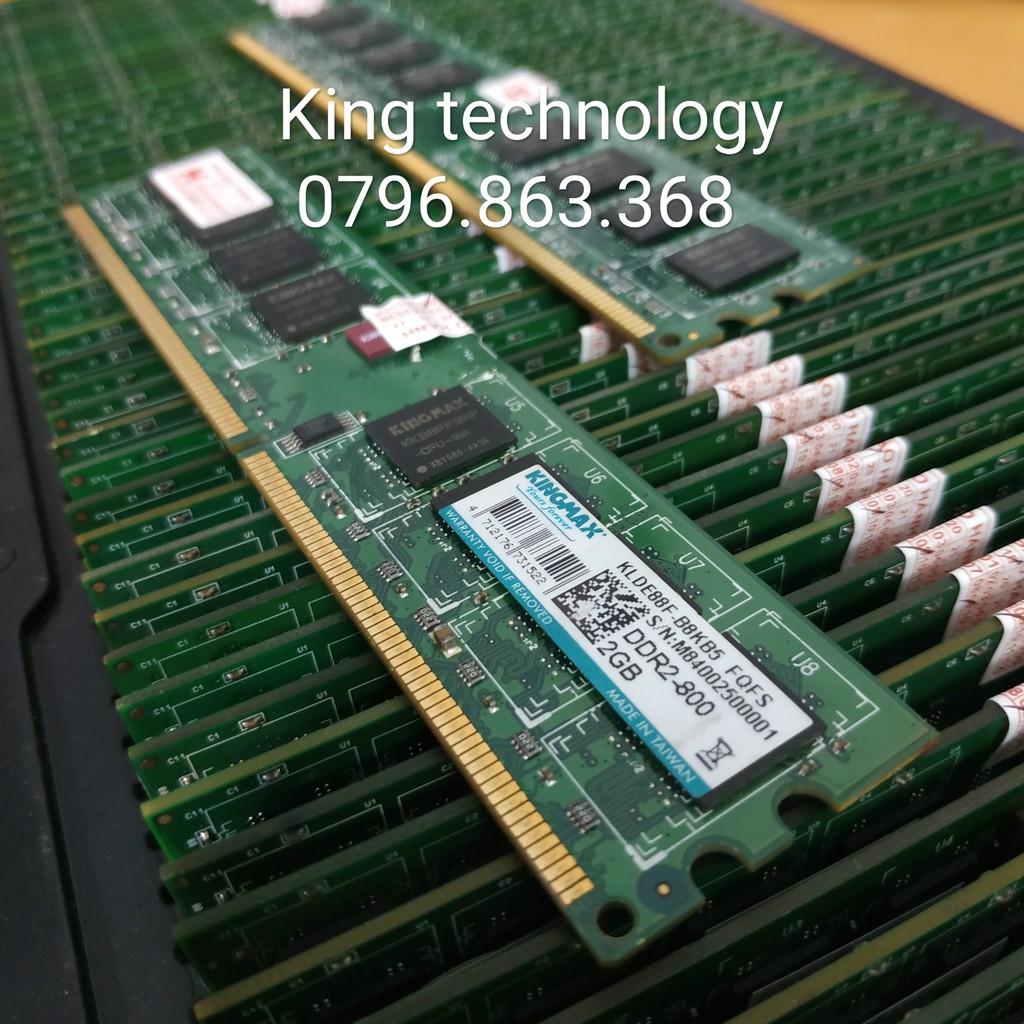 ram kingston 2g ddr2 bus 800 pc dùng cho máy tính bàn - 2G DDR2 800 KINGSTON