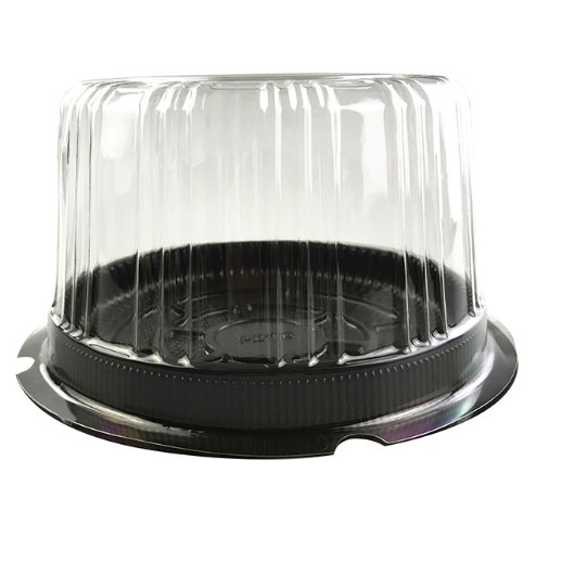 Hộp mica tròn đế đen - A014 (set 10c)