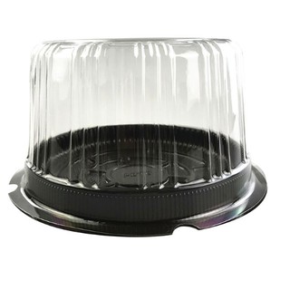 Hộp mica tròn đế đen - a014