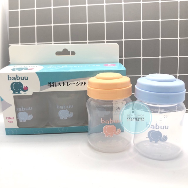 Bộ trữ sữa 3 bình Babuu Baby Nhật Bản (có tách lẻ)
