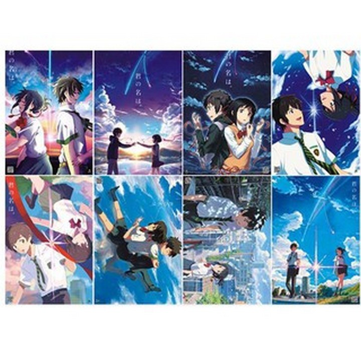 (new) Poster Kimi no Na wa Your name tranh treo album ảnh in hình anime chibi