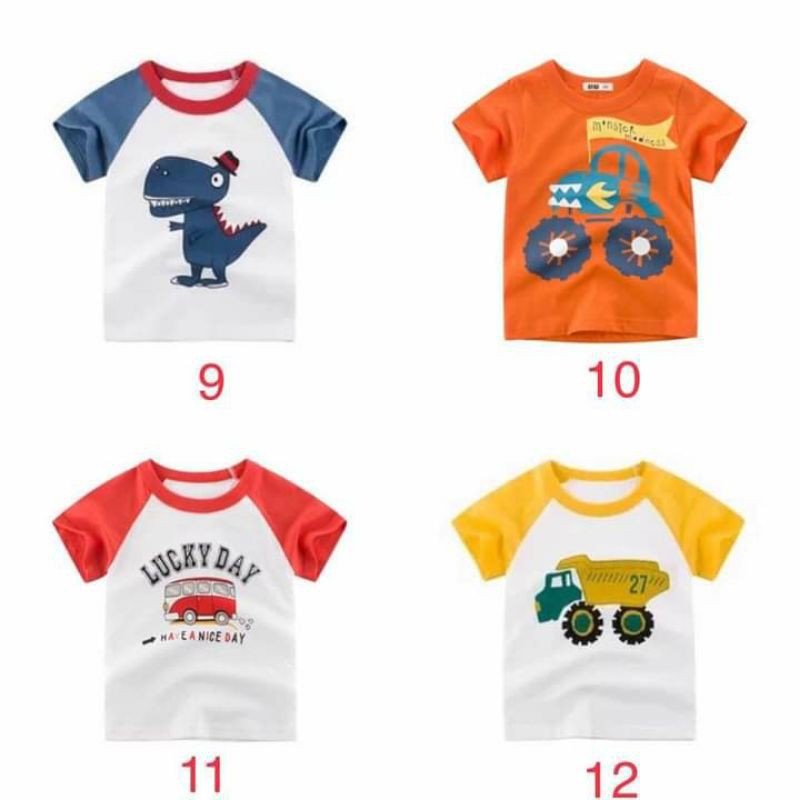 [Chuẩn Hãng] Áo Thun Ngắn Tay 100% Cotton 27Kids Cho Bé Trai 2 3 4 5 Tuổi