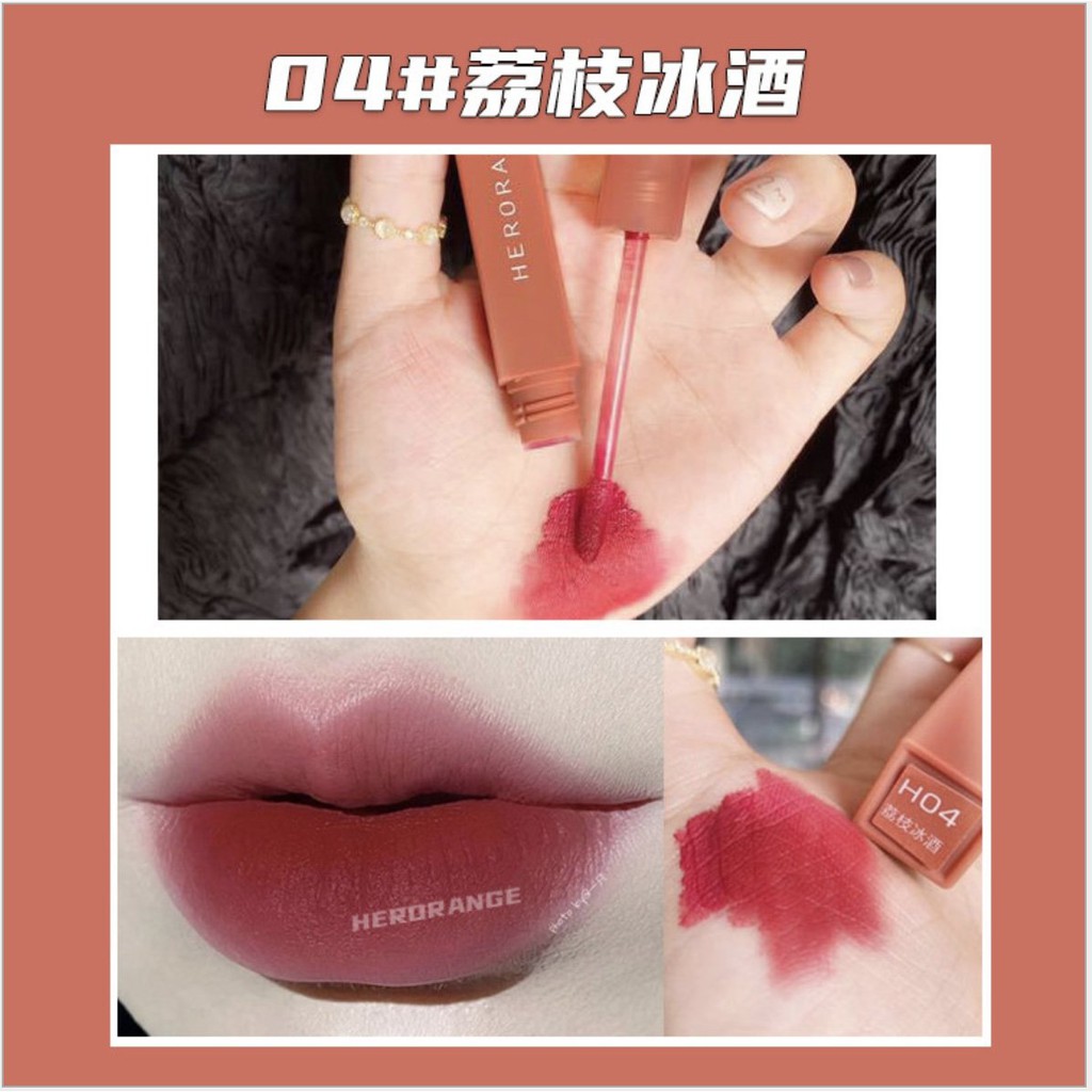 Son kem Herorangge vỏ vuông chất son mịn môi - Sammi beauty - G10