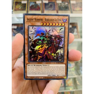Thẻ Bài YugiOh! Mã BLVO-EN025 - Ancient Warriors - Rebellious Lu Feng - Super Rare - 1st Edition
