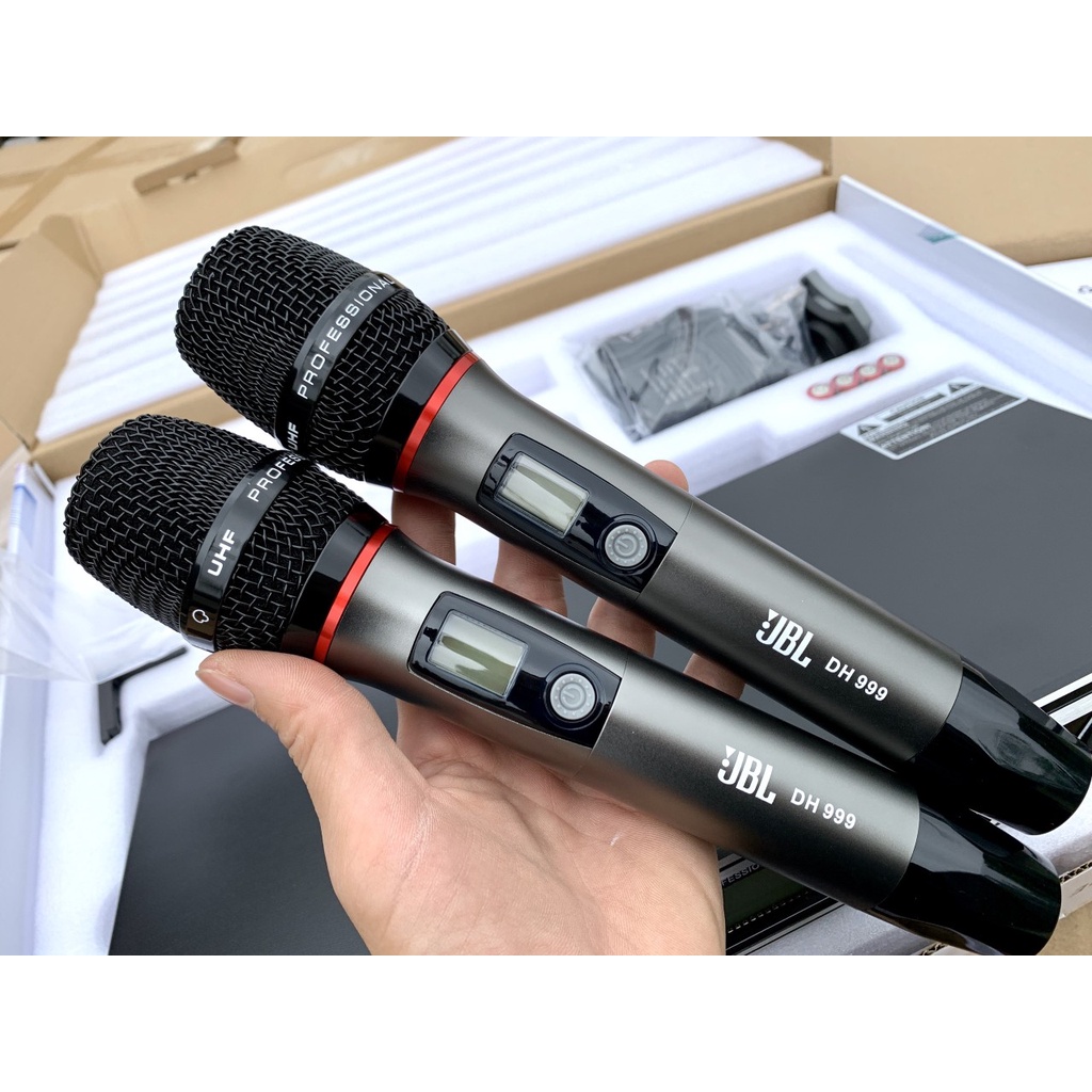 MICRO KARAOKE KHÔNG DÂY CAO CẤP JBL - DH999 - HÀNG CHÍNH HÃNG - CẢM BIẾN GIA TỐC - TỰ NGẮT - HÁT LÀ HAY