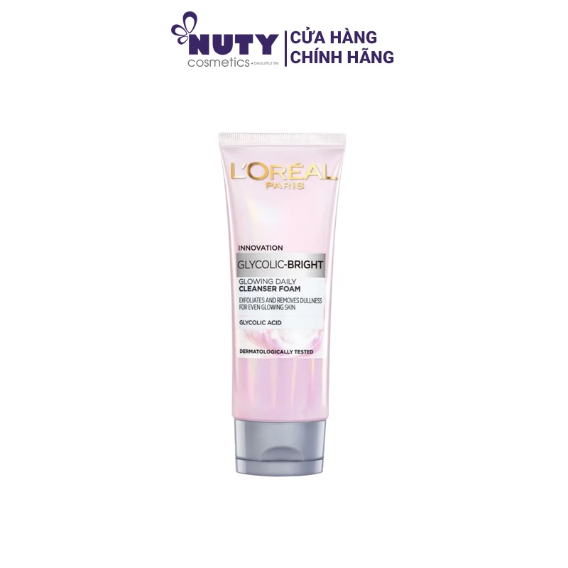 Sữa Rửa Mặt Sáng Da L’oréal Glycolic-Bright Glowing Daily Cleanser Foam (100ml)
