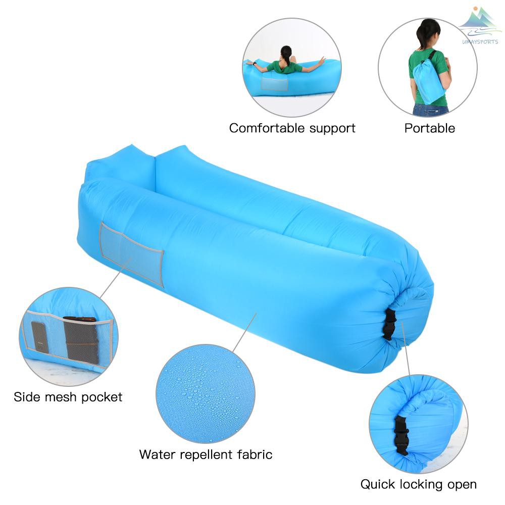UMA Inflatable Lounge Self-inflating Air Sofa Sleeping Couch Built-in Pillow for Backyard Lakeside Beach Camping Picnic