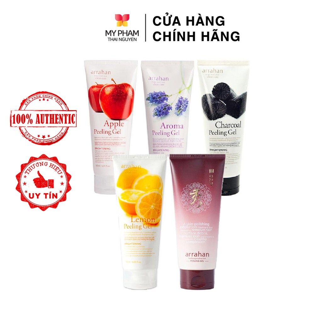 ( tem nhập khẩu) Tẩy da ( tế bào ) chết hoa quả Arahan Whitening Peeling Gel làm trắng da