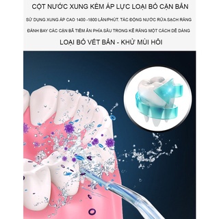 Máy Tăm Nước Vệ Sinh Răng Miệng Oral 3 Chế Độ Phun Chăm Sóc Răng Niềng Nhạy Cảm Loại Bỏ Thức Ăn Thừa