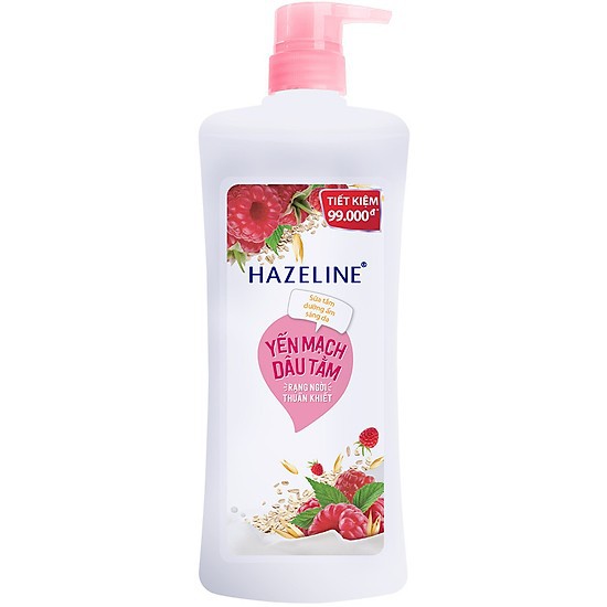 Sữa tắm sáng da yến mạch dâu tằm Hazeline 900g