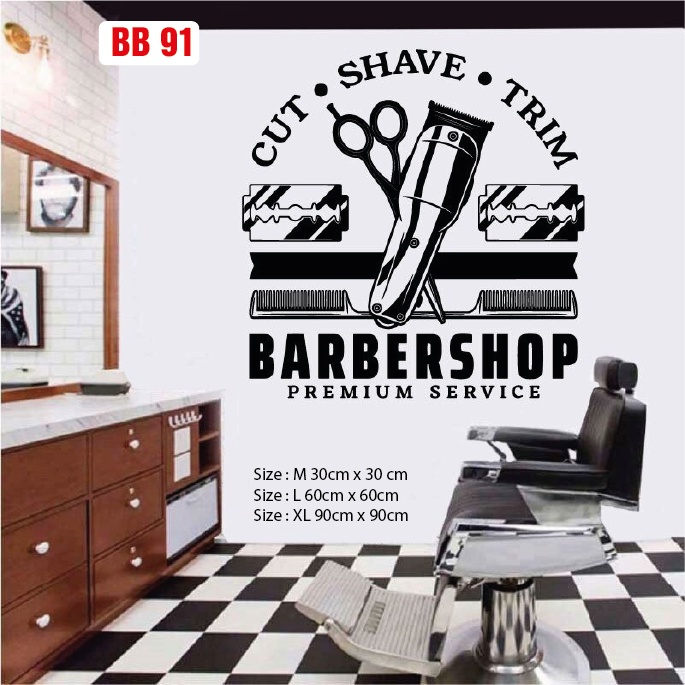 Decal dán làm đẹp cửa tiệm Barber và Salon, thu hút khách hàng, tạo điểm nhấn cho không gian tiệm, tăng doanh thu P6