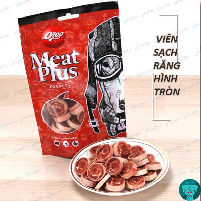 [SẠCH BOONG]Snack Gặm Sạch Răng Cho Chó JFamille, Loại Bỏ Mảng Bám. Treat Thưởng Dinh Dưỡng. Gói 180gr - JF53
