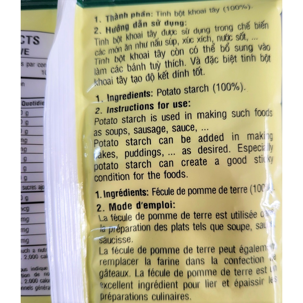 [Túi 150g] TINH BỘT KHOAI TÂY Hương Xưa [VN] MIKKO Potato Starch