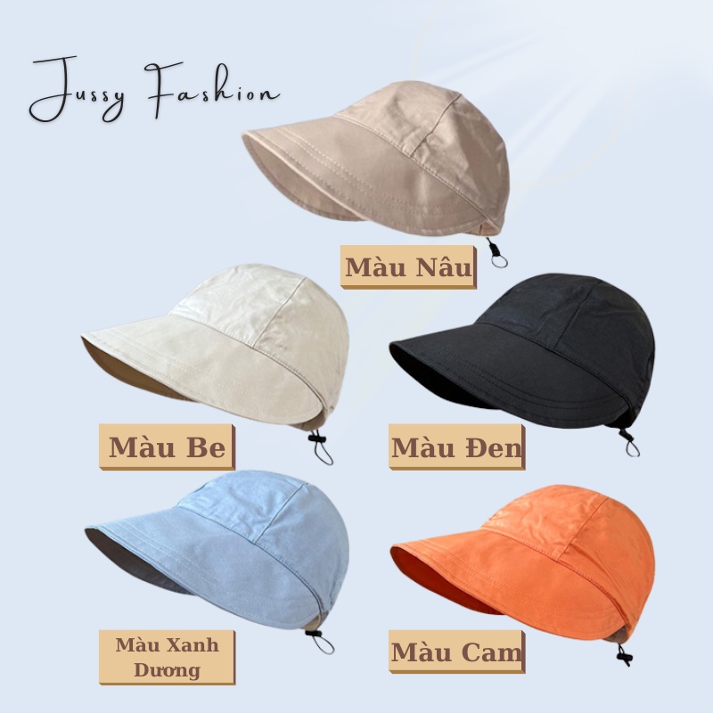 Mũ Chống Nắng Hàn Quốc MC MR & MRS CAP Vải Mềm Có Dây Rút Thoáng Khí Kiểu Rộng Vành Che Nắng Uzzlang